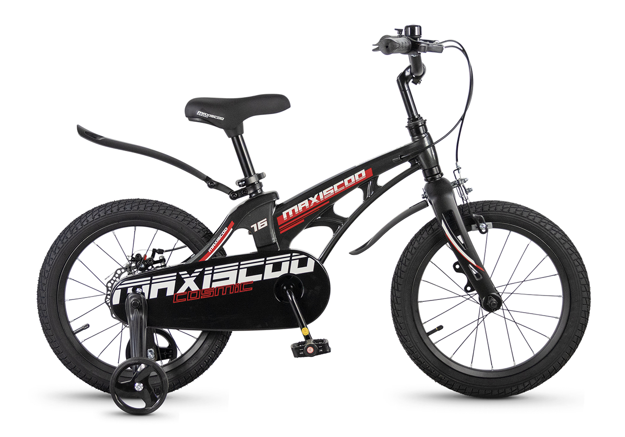 Велосипед Детский Maxiscoo COSMIC Стандарт 16'' Черный Глянцевый (2026)