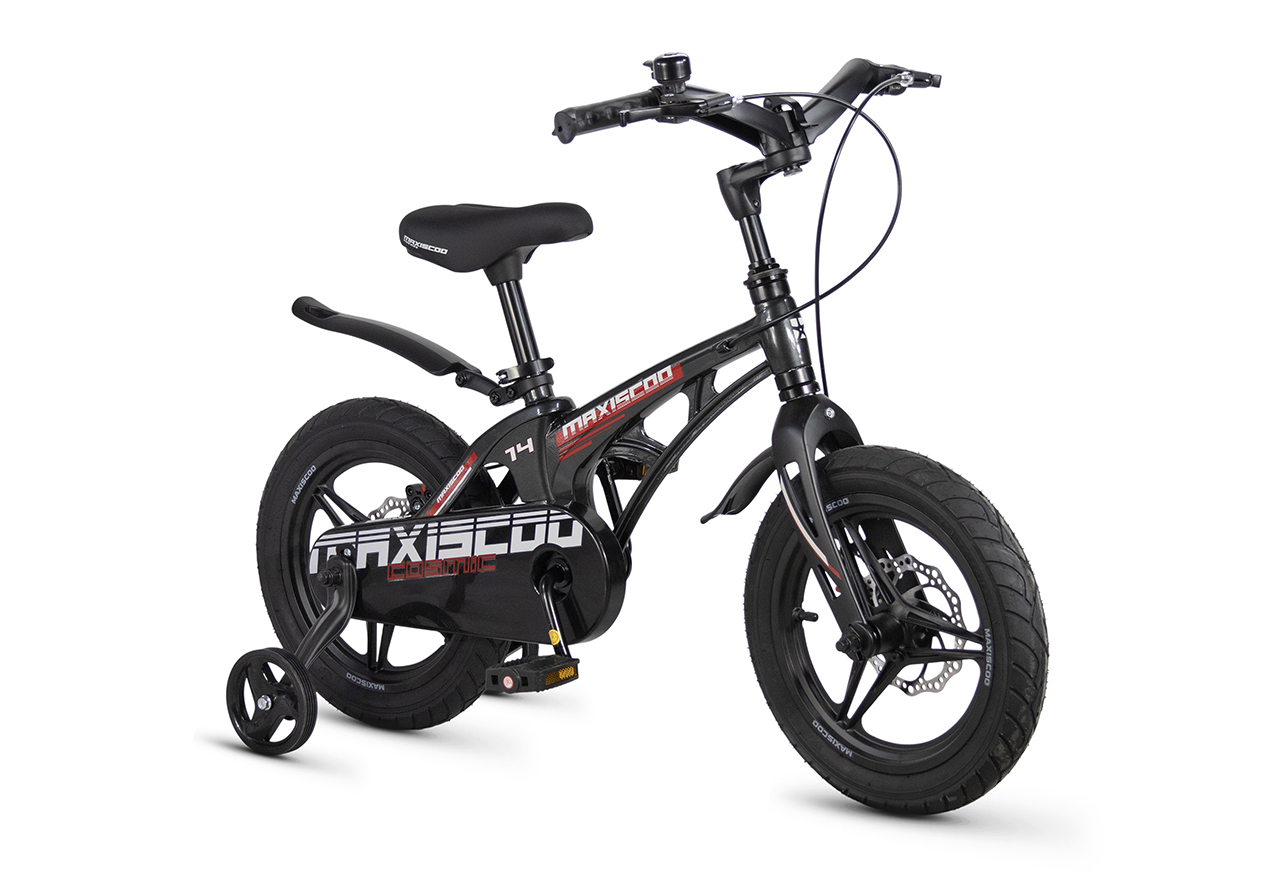 Велосипед Детский Maxiscoo COSMIC Deluxe Plus 14'' Черный Глянцевый (2026) — фото 2