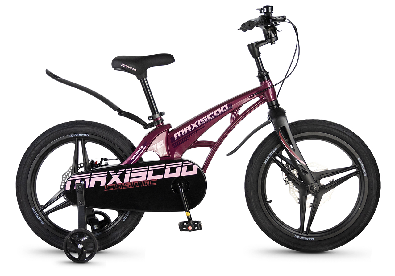 Велосипед Детский Maxiscoo COSMIC Deluxe 18'' Розовый Глянцевый (2026) 