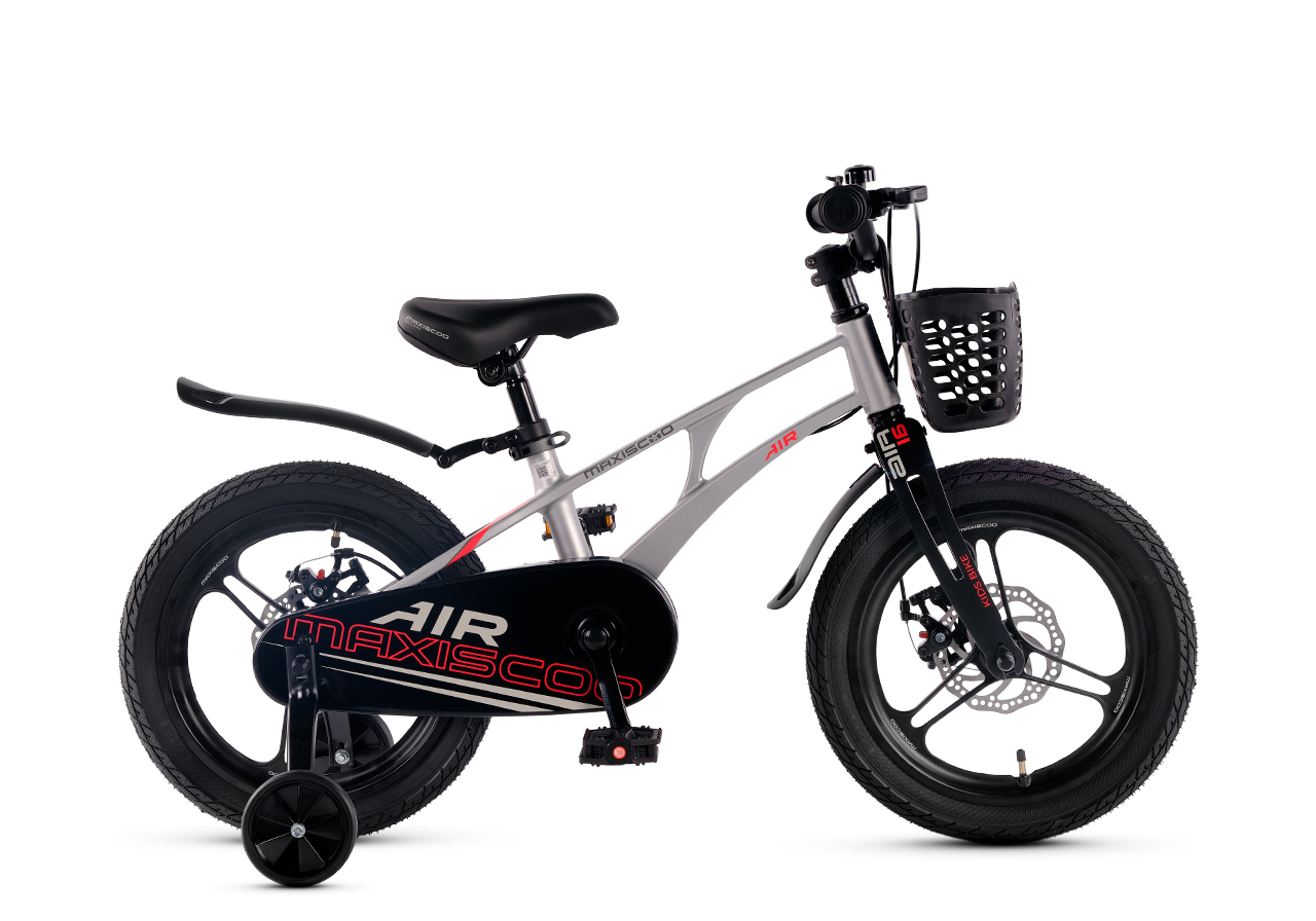 Велосипед Детский Maxiscoo AIR Pro 16'' Серый Жемчуг (2025)
