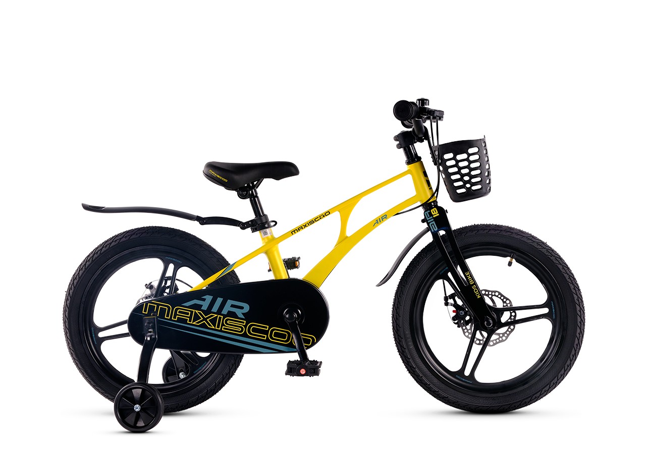 Велосипед Детский Maxiscoo AIR Pro 18'' Желтый Матовый (2025)