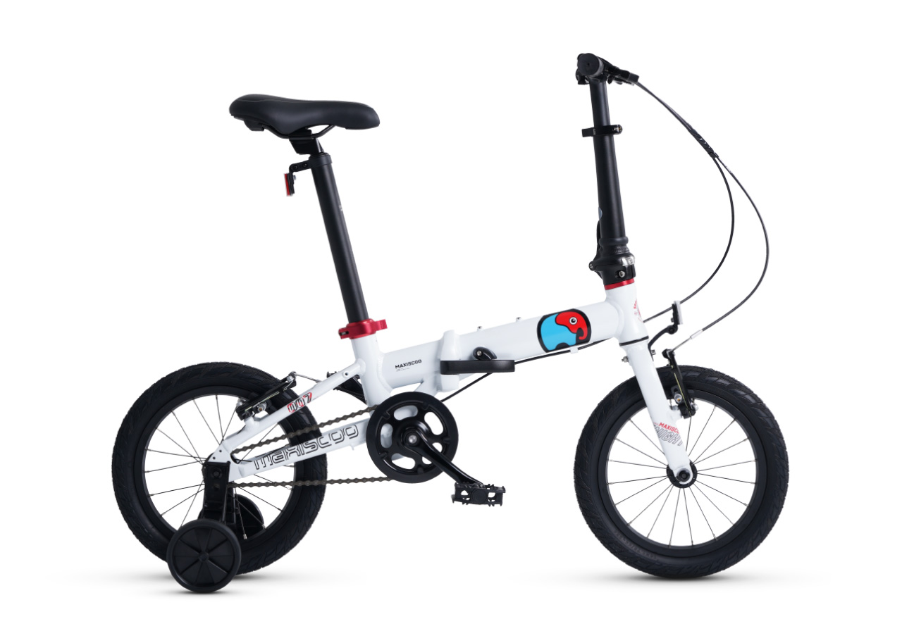 Велосипед Детский Складной Maxiscoo S007 PRO 14''  Белый (2024)