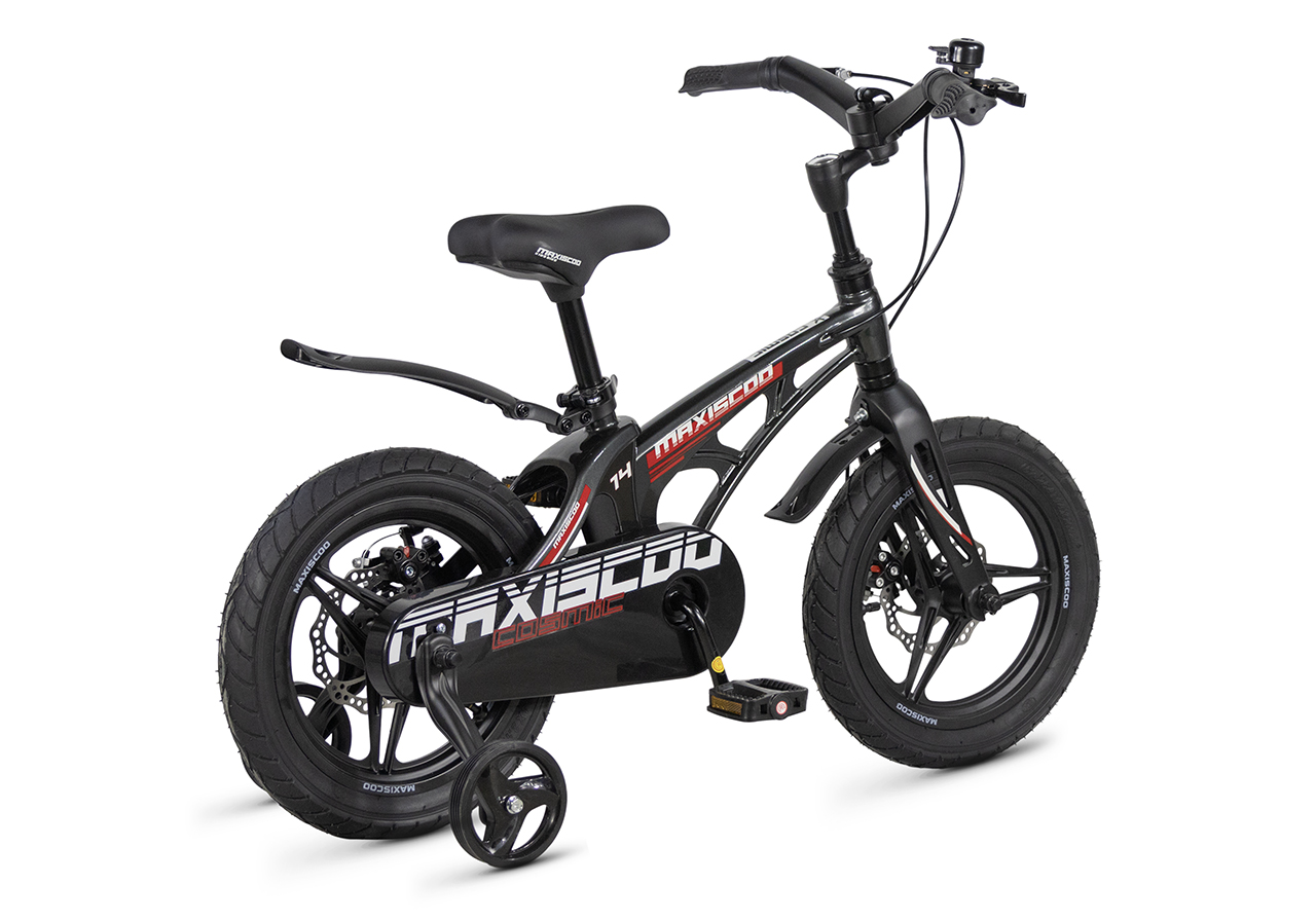 Велосипед Детский Maxiscoo COSMIC Deluxe Plus 14'' Черный Глянцевый (2026) — фото 4