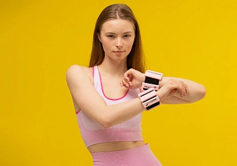 Утяжелители для Рук и Ног с Регулируемым Весом MAXISCOO FIT, 2шт, 0,5кг,  Розовые