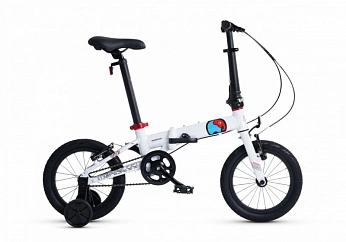 Велосипед Детский Складной Maxiscoo S007 PRO 14''  Белый (2024)