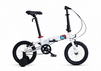Велосипед Детский Складной Maxiscoo S007 PRO 14''  Белый (2024)
