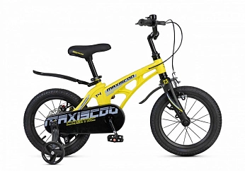 Велосипед Детский Maxiscoo COSMIC Стандарт Желтый Матовый (2025) 14"