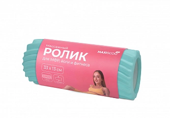 Массажный Ролик MAXISCOO FIT для МФР, Йоги и Фитнеса, 33см, Мятный (MSF-FR-340524-33-MN)