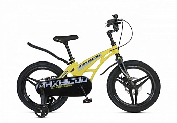 Велосипед Детский Maxiscoo COSMIC Делюкс Желтый Матовый (2025) 18"