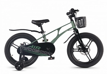 Велосипед Детский Maxiscoo AIR PRO 18'' Зеленый Матовый (2026)