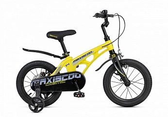Велосипед Детский Maxiscoo COSMIC Стандарт Желтый Матовый (2025) 14"