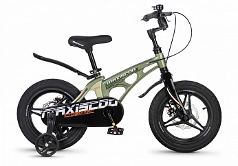 Велосипед Детский Maxiscoo COSMIC Deluxe Plus 14'' Оливковый Матовый (2026) 
