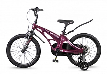 Велосипед Детский Maxiscoo COSMIC Стандарт 18'' Розовый Глянцевый (2026) 