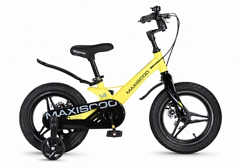 Велосипед Детский Maxiscoo SPACE Deluxe Plus 14'' Желтый Матовый (2026) 