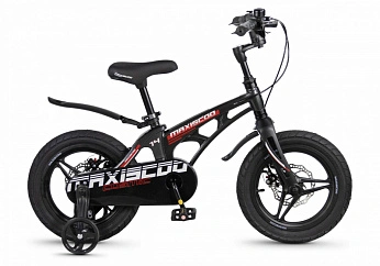 Велосипед Детский Maxiscoo COSMIC Deluxe Plus 14'' Черный Глянцевый (2026)
