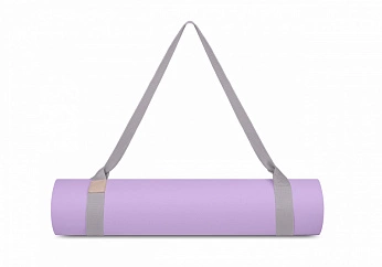 Коврик для Йоги и Фитнеса MAXISCOO FIT, 6 мм, Двухцветный Фиолетовый с Ремешком