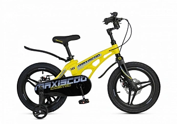 Велосипед Детский Maxiscoo COSMIC Делюкс Желтый Матовый (2025) 16"