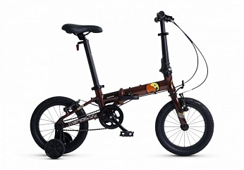 Велосипед Детский Складной Maxiscoo S007 PRO 14''  Бронза (2024)