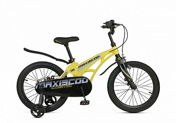 Велосипед Детский Maxiscoo COSMIC Стандарт Желтый Матовый (2025) 18"