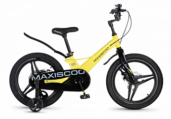Велосипед Детский Maxiscoo SPACE Deluxe 18'' Желтый Матовый (2026) 